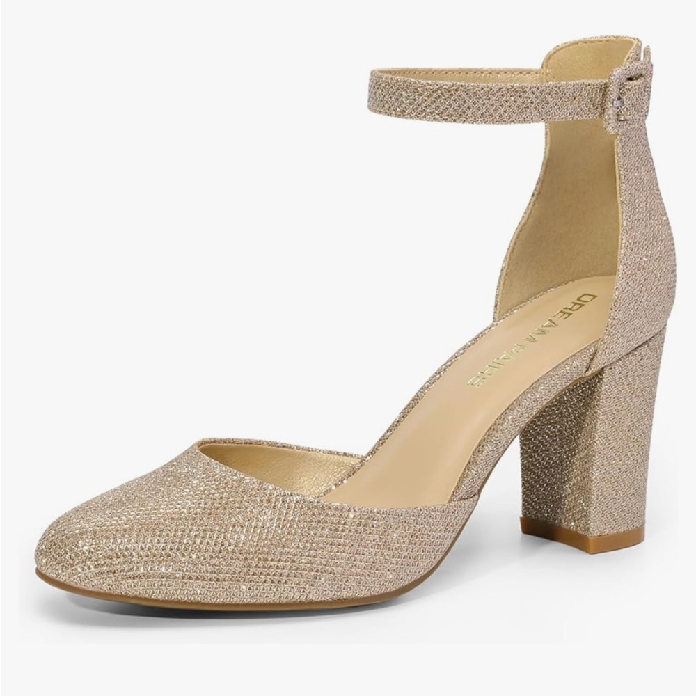 ✨GOLD GLITTER HEELS ✨